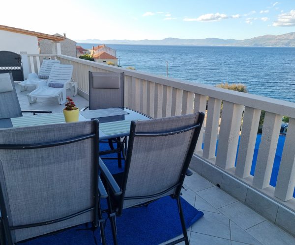 Terrace with sea view from Apartment A2, Brac
